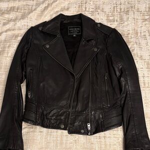 Lucky Brand Classic Black Leather Jacket